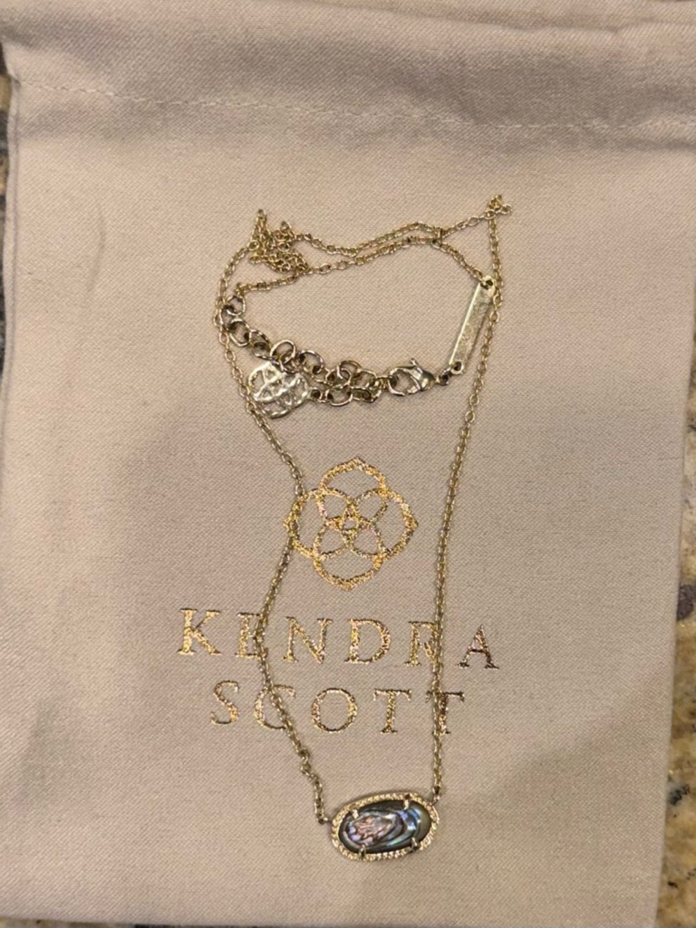 Kendra Scott Elisa necklace Abalone Shell